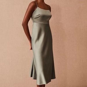 BHLDN Leti moss green bridesmaid dress, size 4